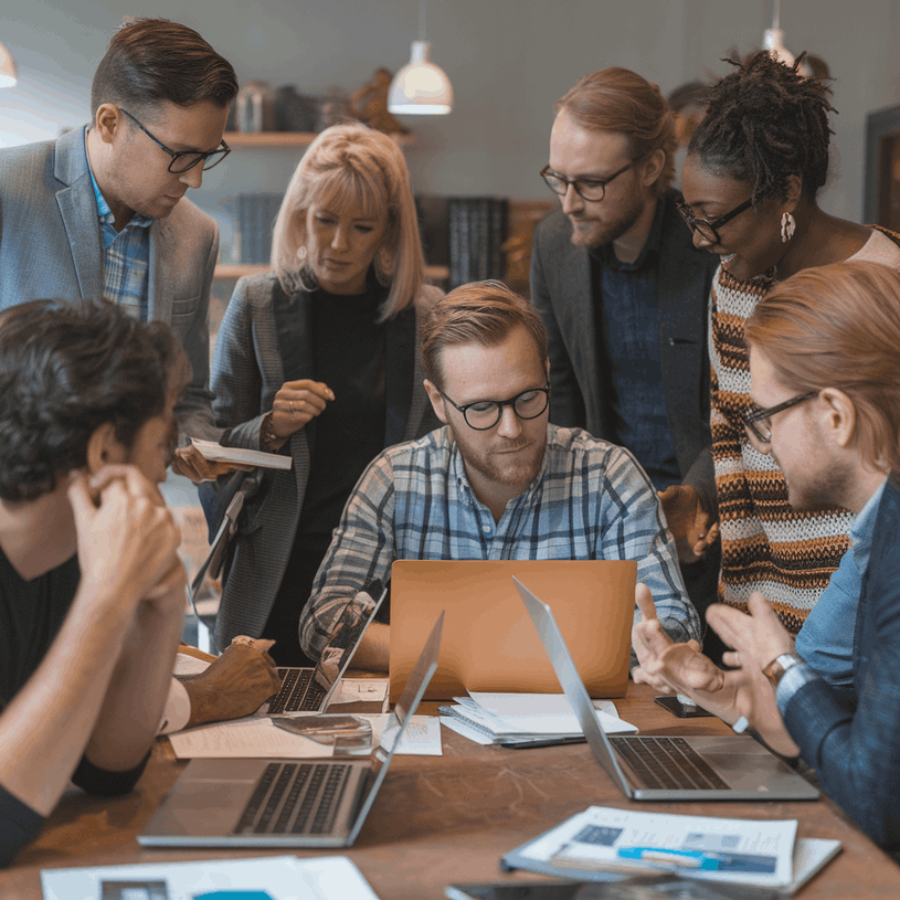 Gruppo di imprenditori a un meetup